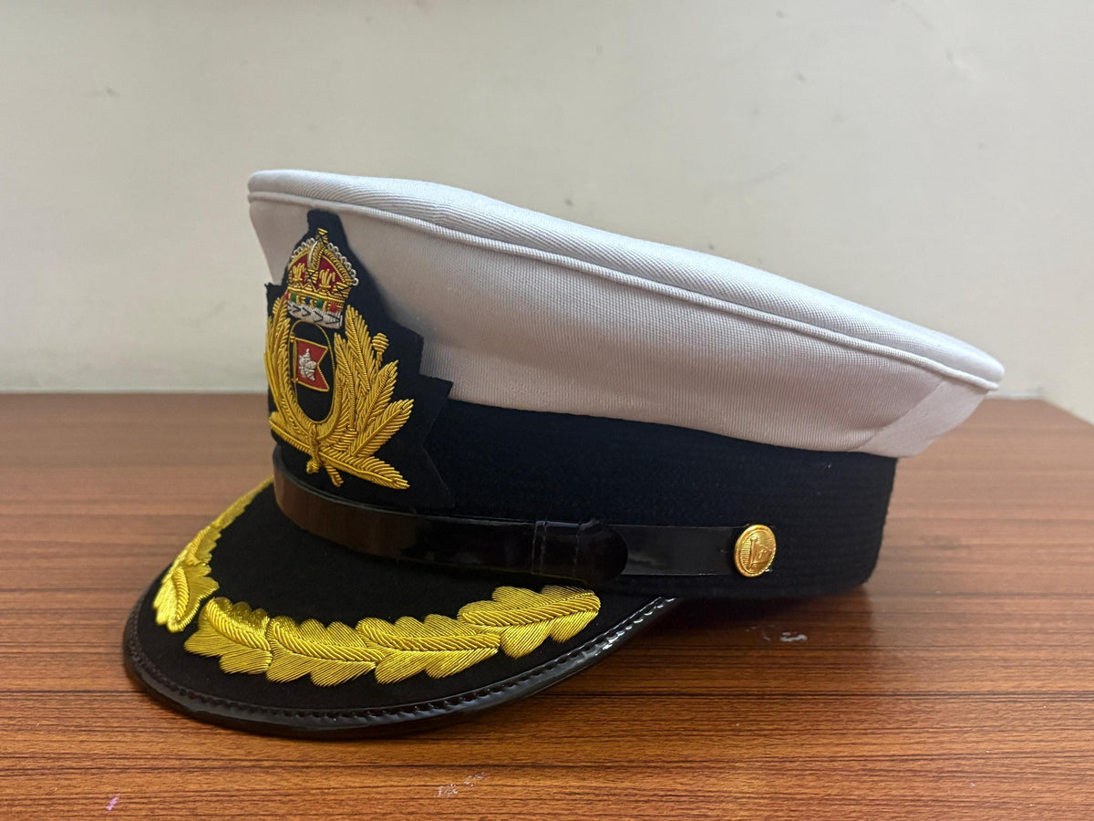 Handmade Titanic Captain Smith Hat – White Star Line, Royal Navy Style