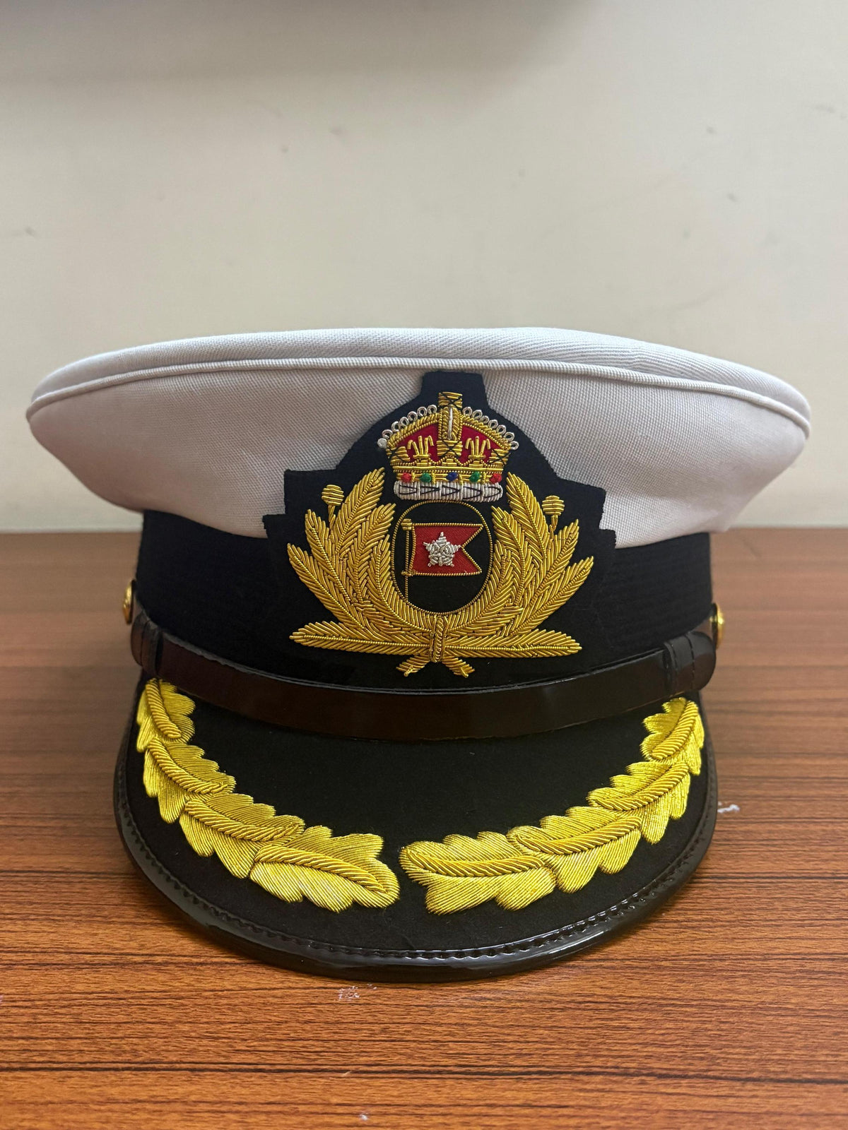 Handmade Titanic Captain Smith Hat – White Star Line, Royal Navy Style