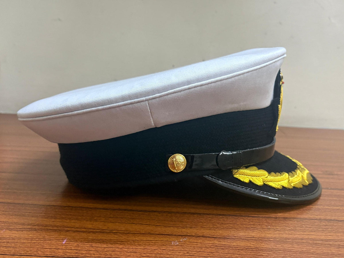 Handmade Titanic Captain Smith Hat – White Star Line, Royal Navy Style