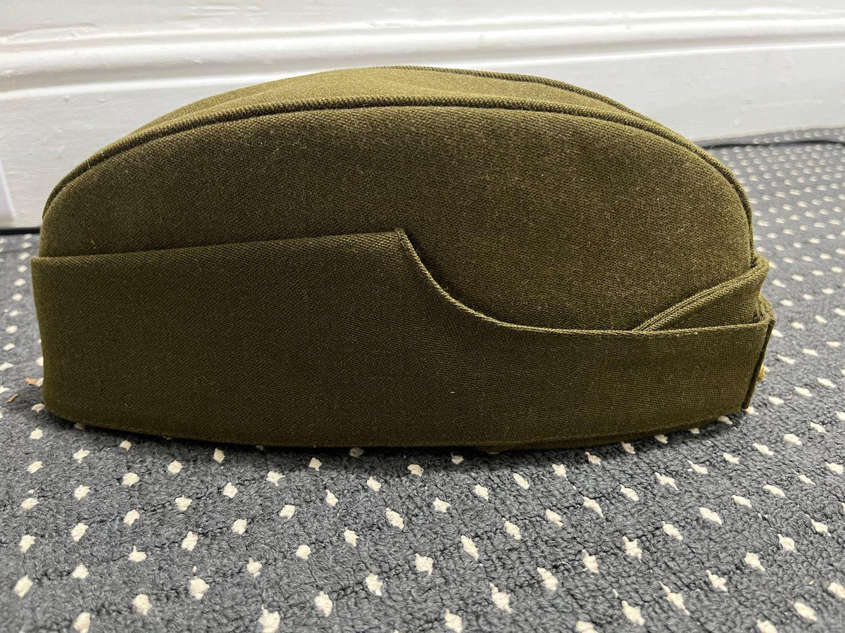 Handmade British Army Side Cap – 1940s Khaki Forage Hat