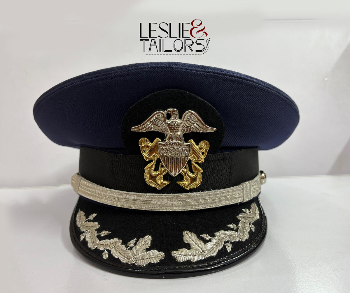 Handmade Navy Senior Officer Hat - U.S. Reproduction, All Sizes