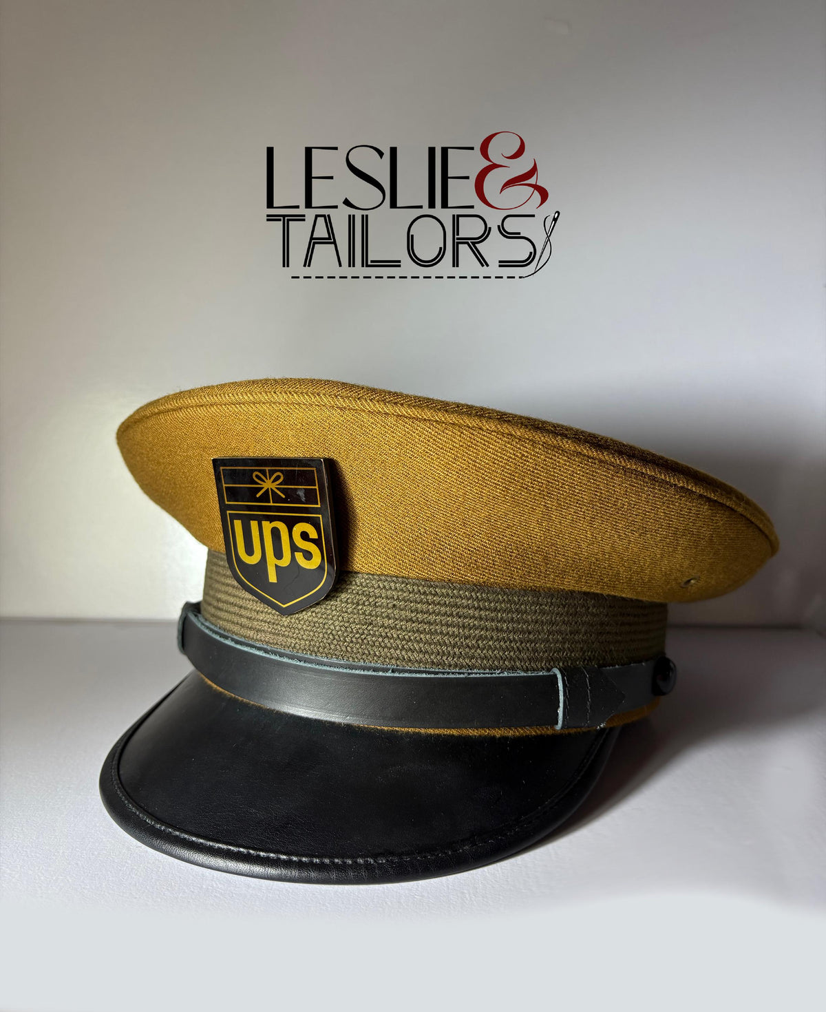 UPS Driver’s Cap Reproduction | Brown Delivery Uniform Hat | All Sizes Available