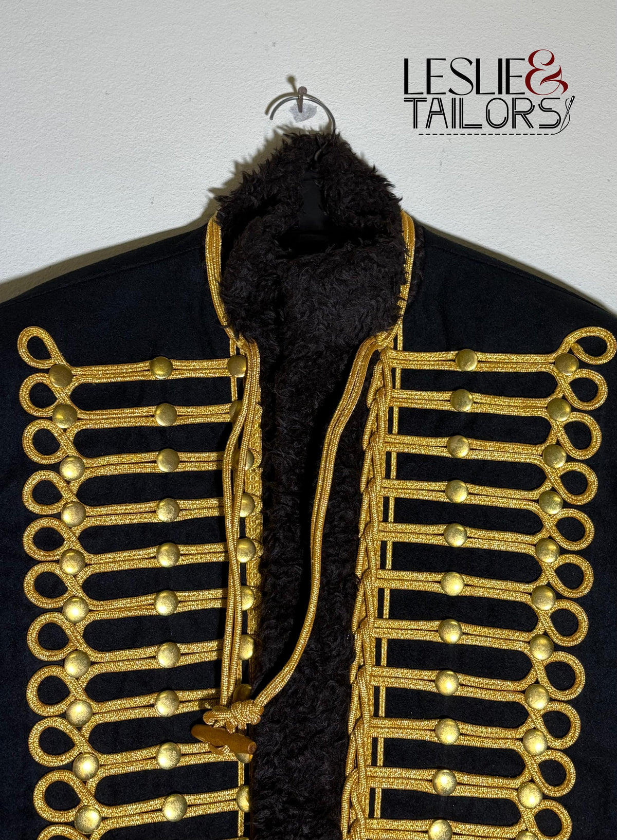 Handmade Golden Hussars Military Pelisse Overcoat | Custom Made in All Sizes