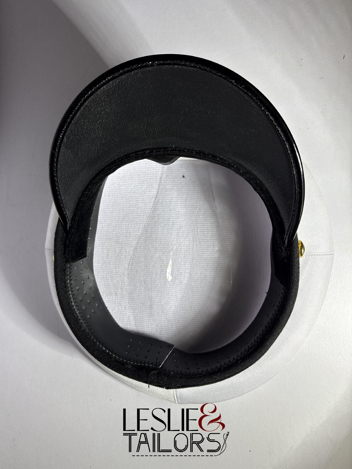 Handmade White USA Warrant Cap Kepi Reproduction - All Sizes Available | Handmade by Leslie & Tailors