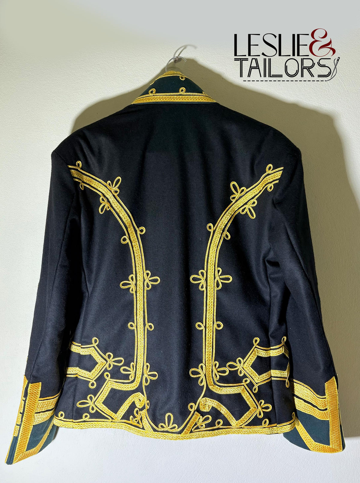 Handmade Green and Black Hussars Military Pelisse Overcoat | Custom Made in All Sizes