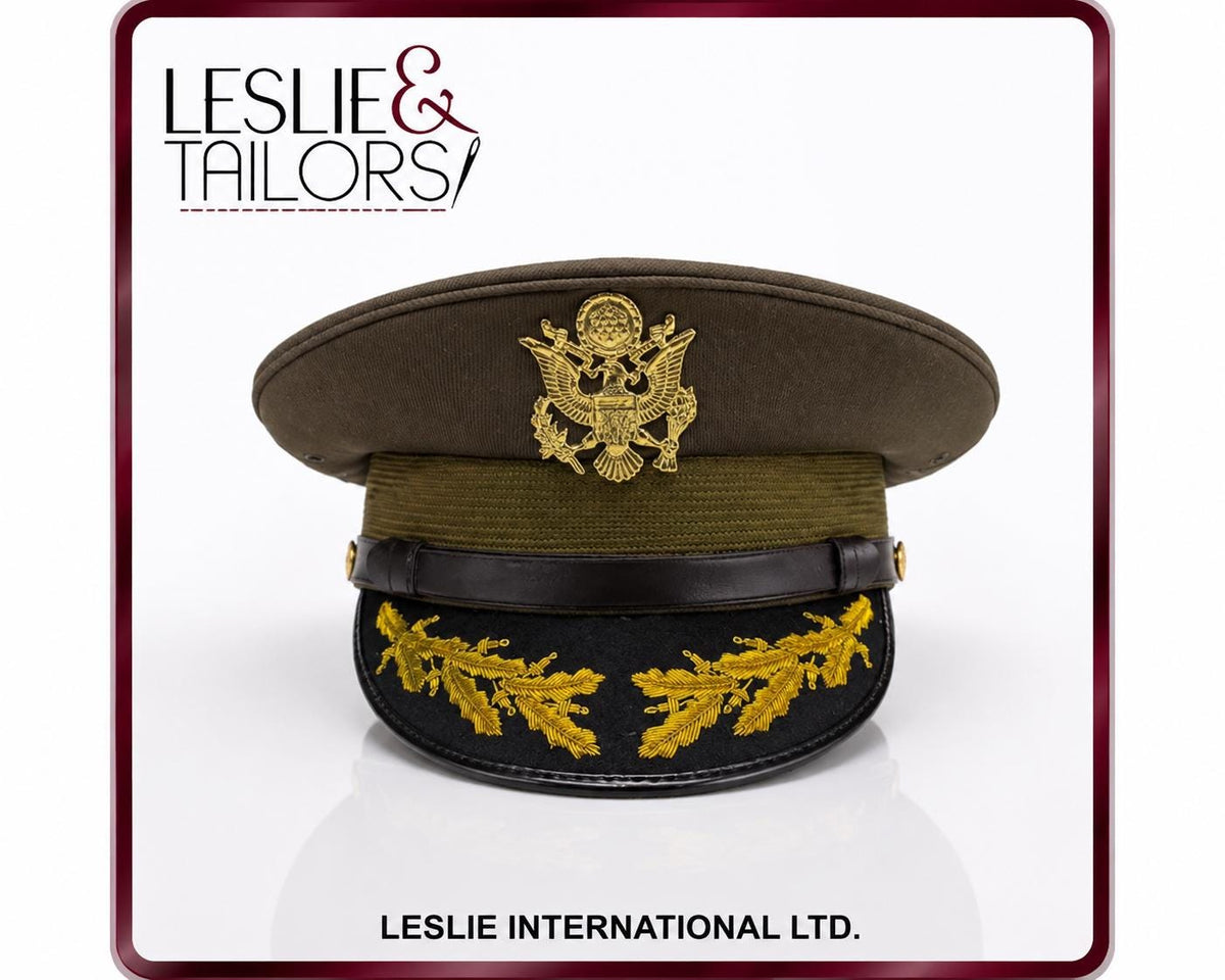 Handmade US Army Officer Service Hat - U.S. Reproduction, All Sizes