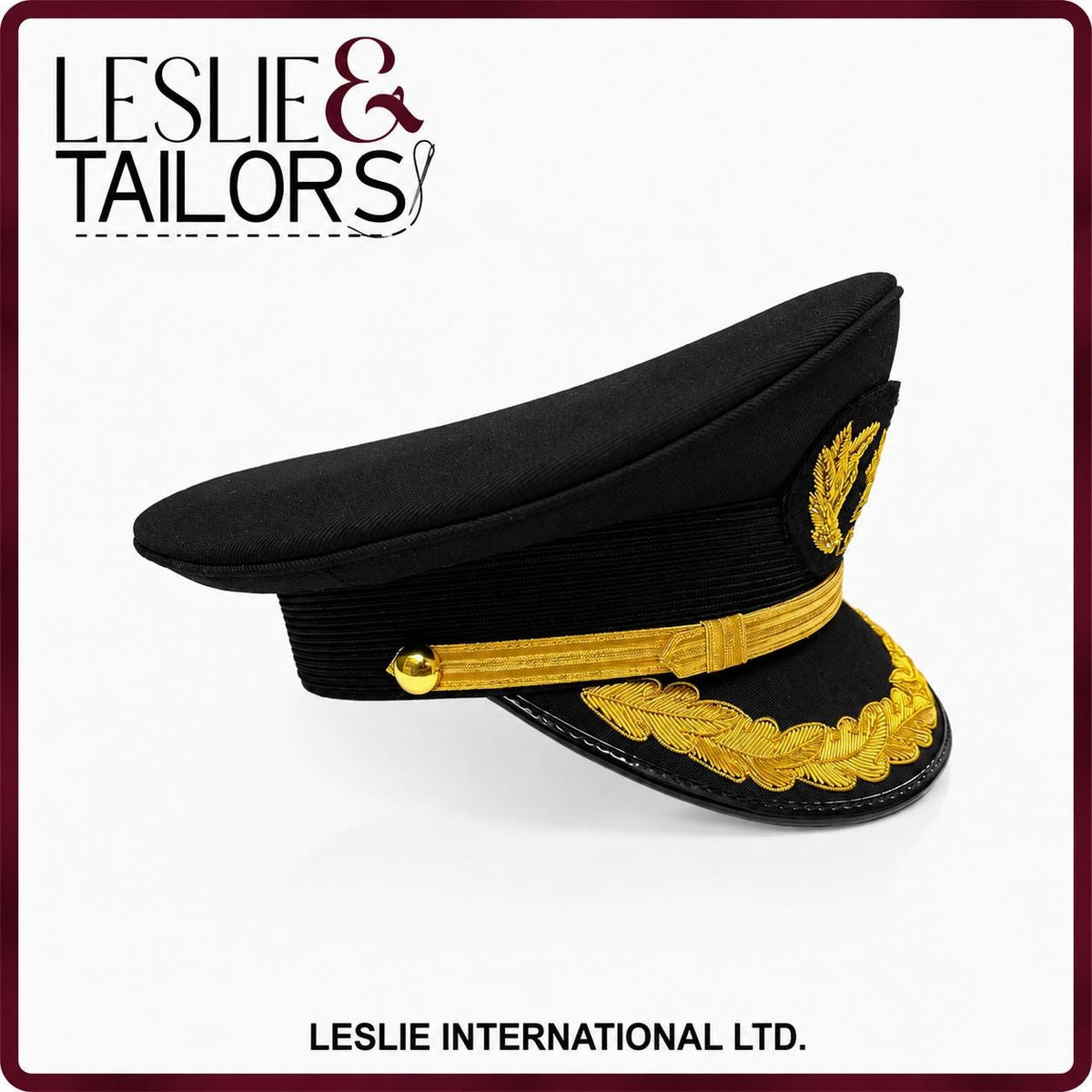 Handmade Singapore Airline Captain Pilot Hat Visor Cap - All Sizes Available | Handmade by Leslie & Tailors