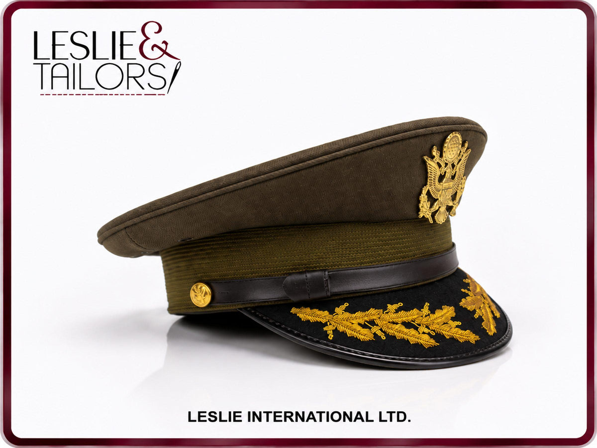 Handmade US Army Officer Service Hat - U.S. Reproduction, All Sizes