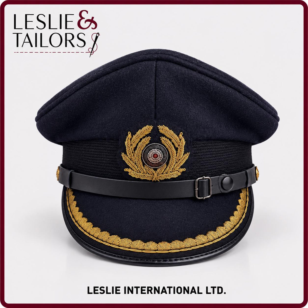 German Kriegsmarine Company Grade Officer Visor Cap – High-Quality Reproduction by Leslie & Tailors