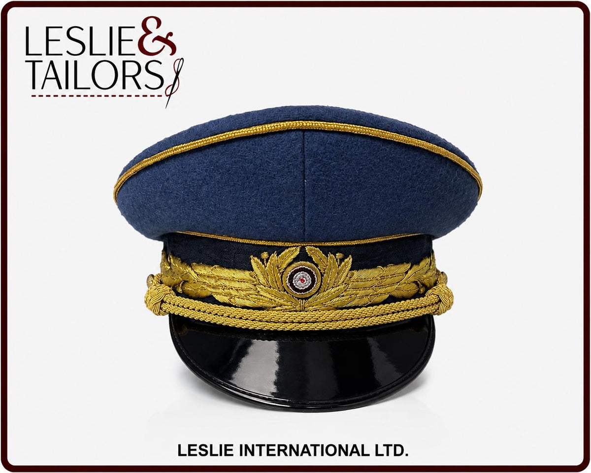 German Luftwaffe Generals Visor Cap – High-Quality Reproduction by Leslie & Tailors